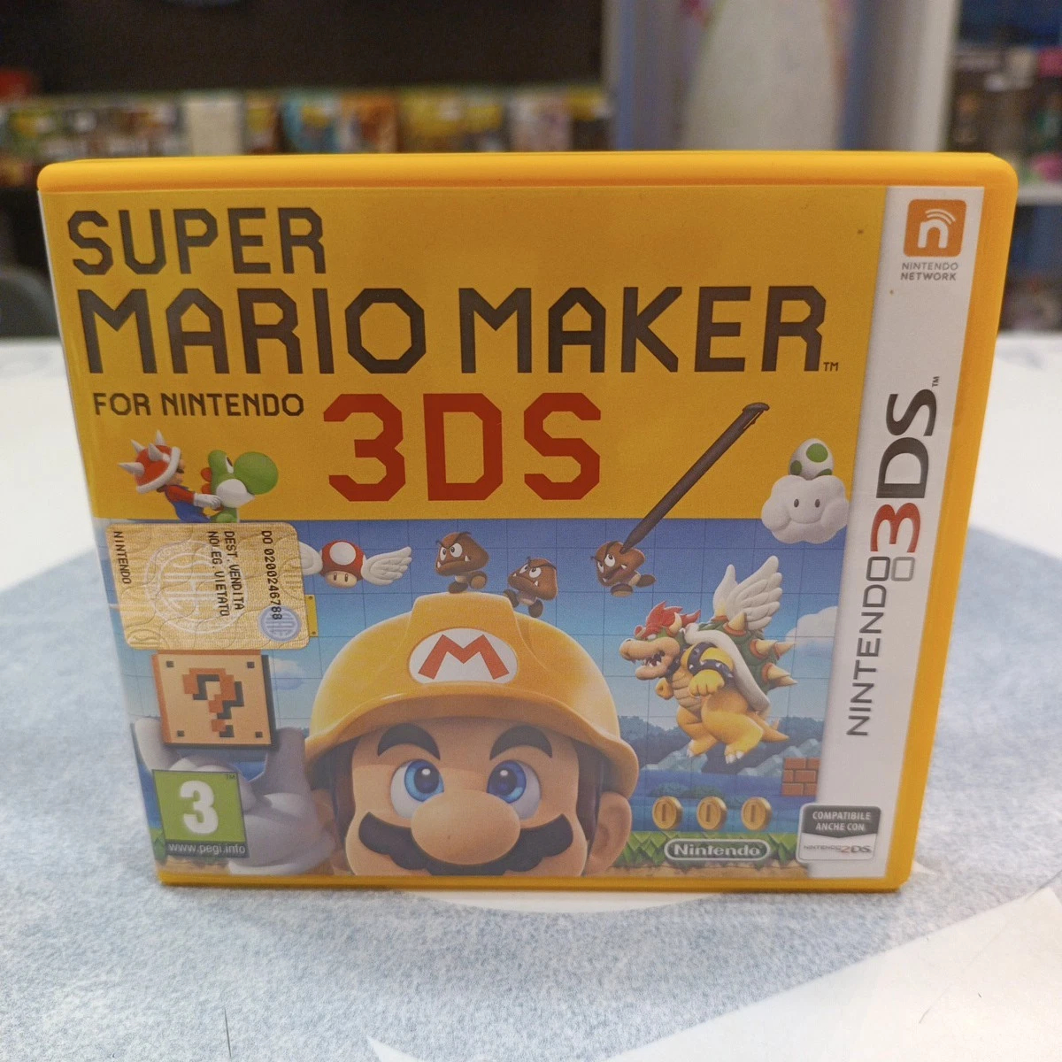 Super Mario Maker 3DS Nintendo Triangolo Blu